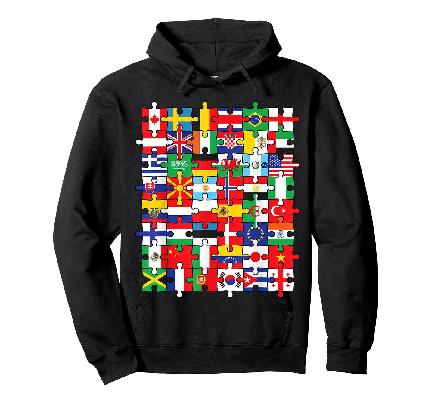 Flags of Countries of the World international flag puzzle T-Shirt
