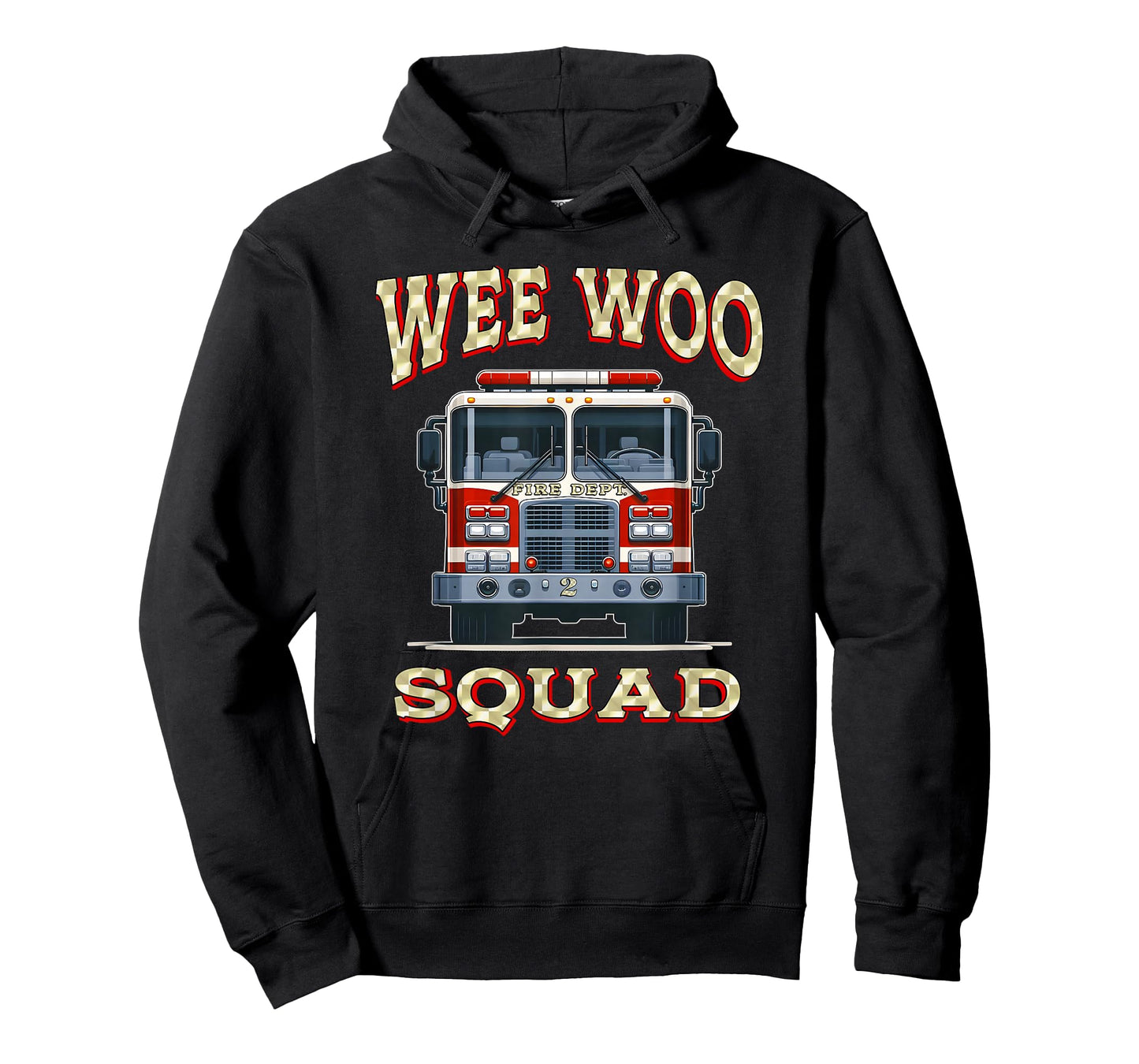 WEE WOO SQUAD Funny Firefighter Tee Fireman Gag Fire Truck T-Shirt