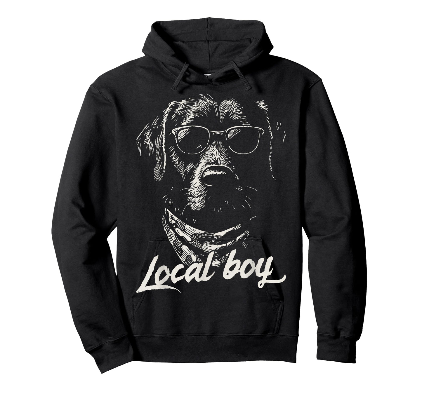 Local Boy Black Lab Hunting Dog Marsh Scene Sunset Vintage T-Shirt