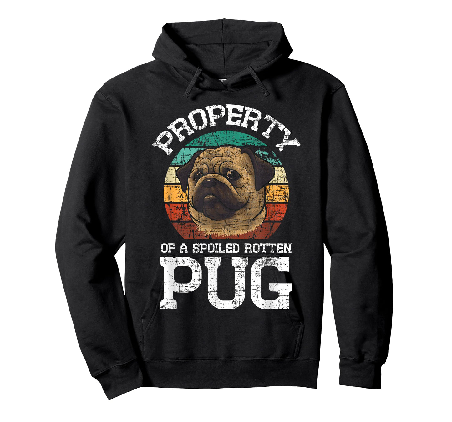 Property Of A Spoiled Rotten Pug - Retro Vintage Dog Owner Men Women T-Shirt