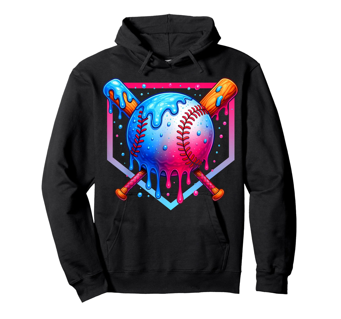 Baseball Drip Boys Home Plate Ice Cream Sport Players & Fans T-Shirt
