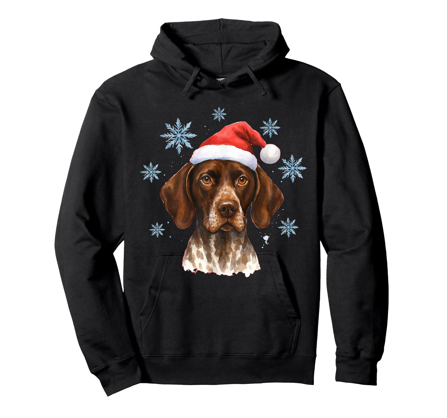 Santa German Shorthaired Pointer Christmas Winter GSP Dog T-Shirt