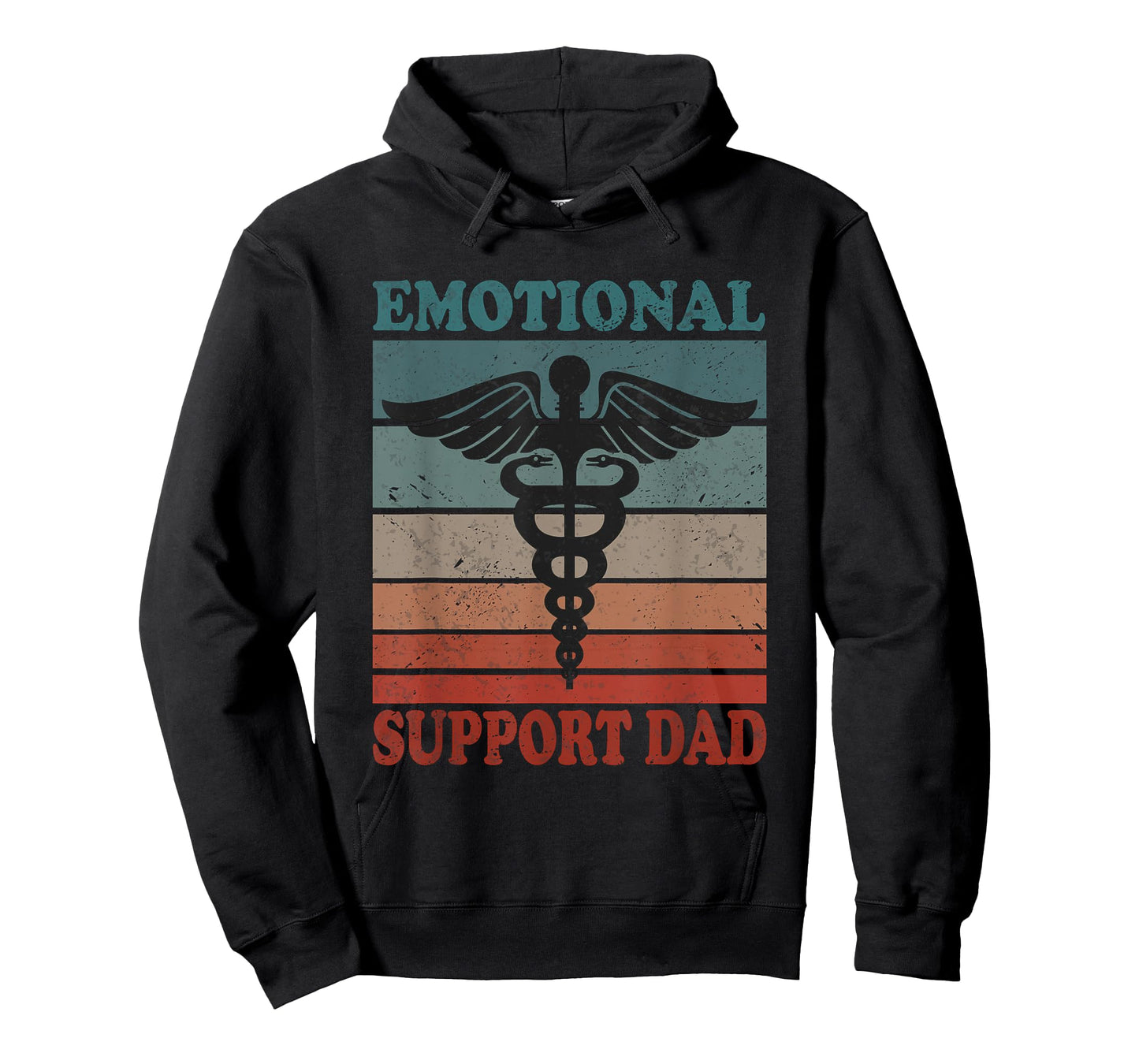 Vintage Emotional Support Dad Caring Dad Father T-Shirt