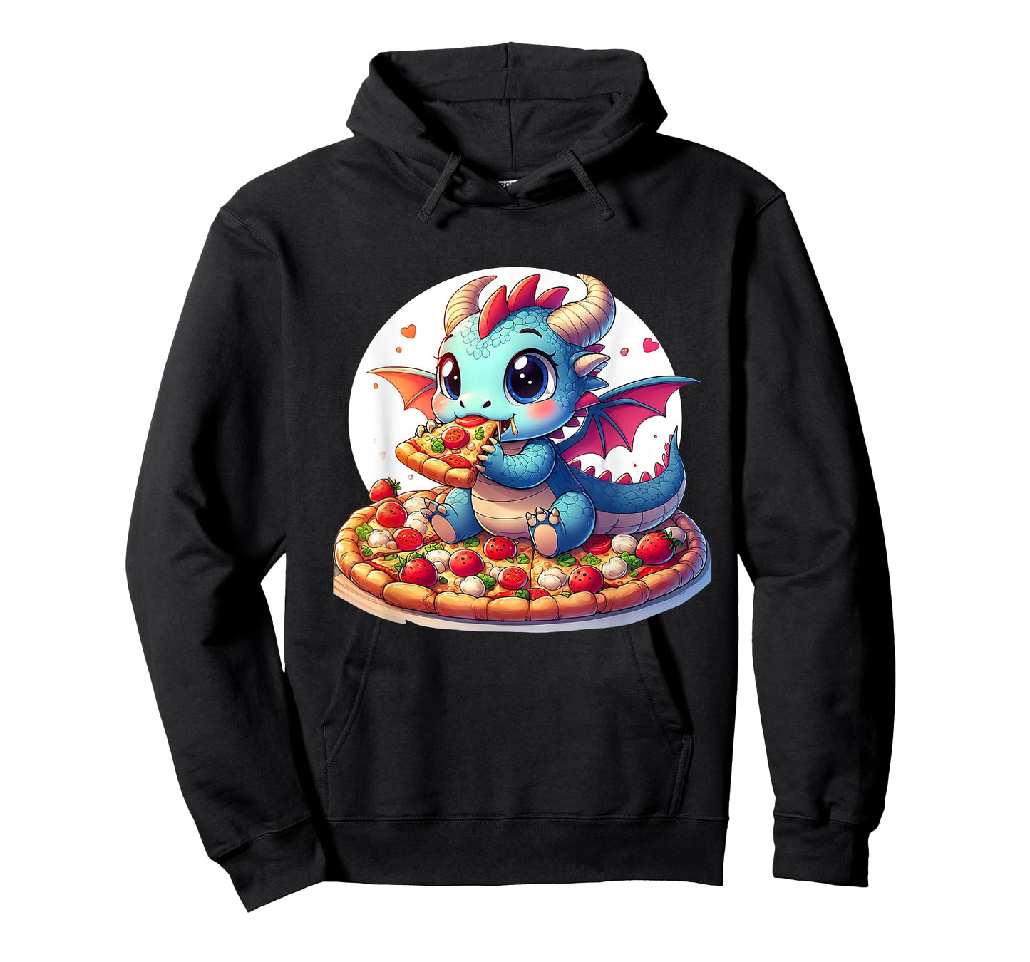 Cute Dragon Eating Pizza T-Shirt