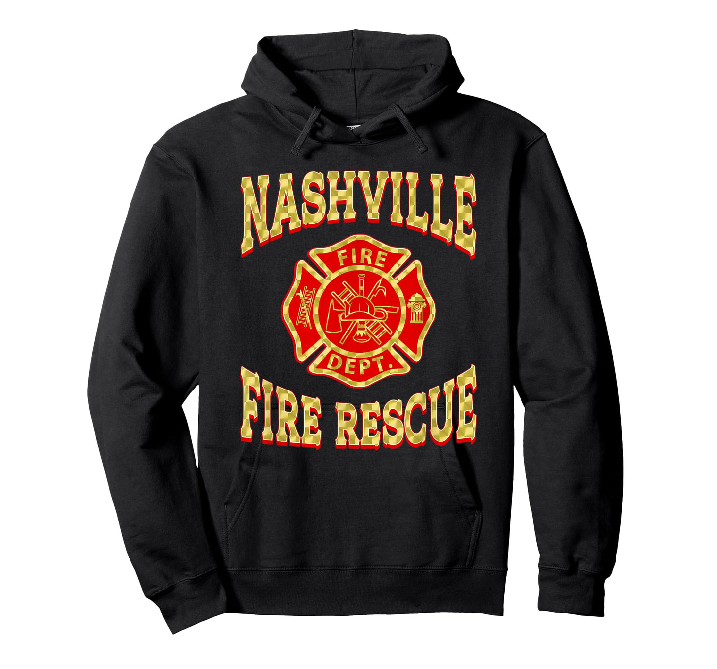 Retro Nashville Fire Department Flag Tennessee Firefighter T-Shirt