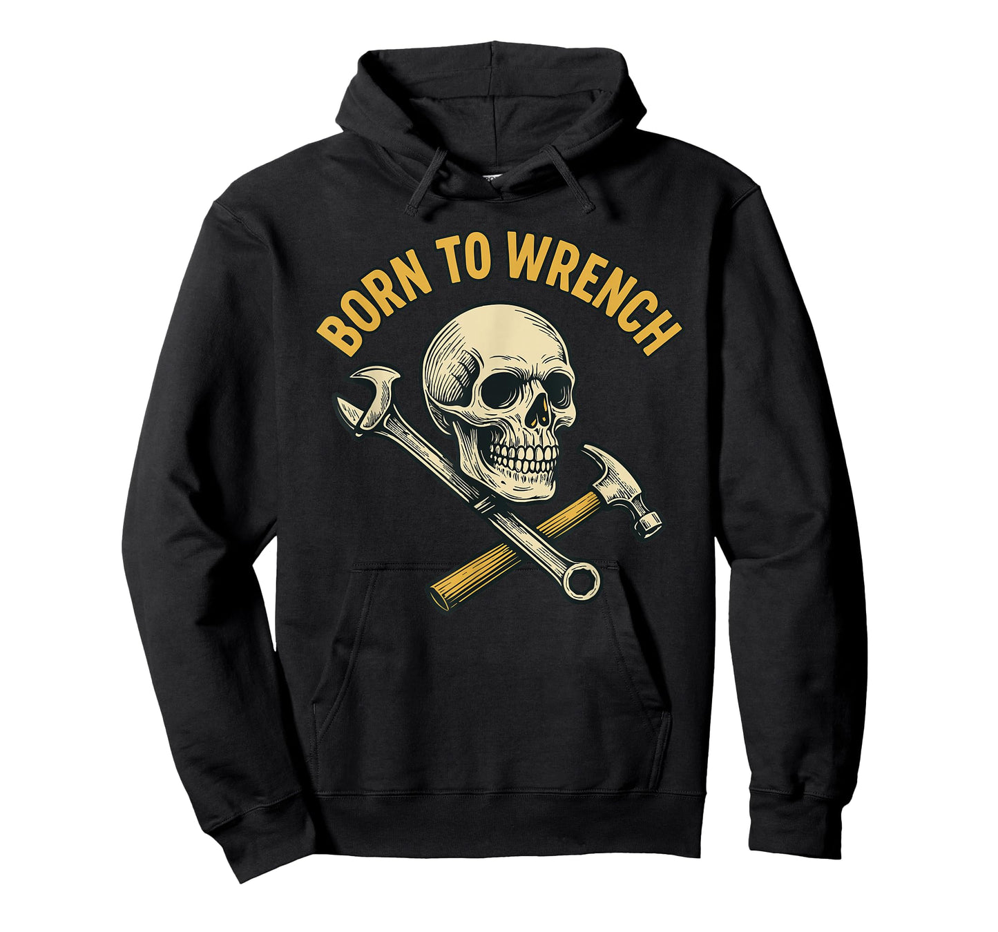 Born to Wrench Skull Mechanic Funny Garage T-Shirt