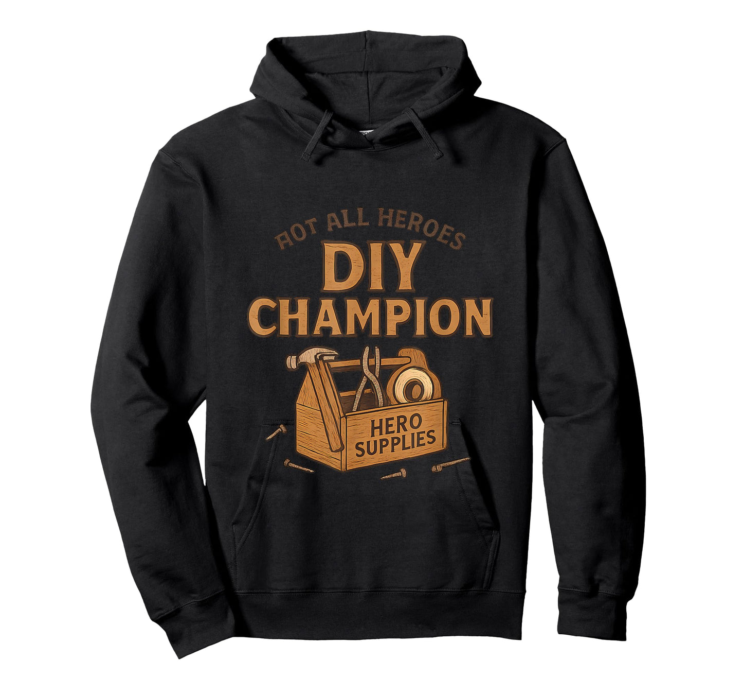 DIY Champion Toolbox Hero Supplies Woodgrain Design T-Shirt