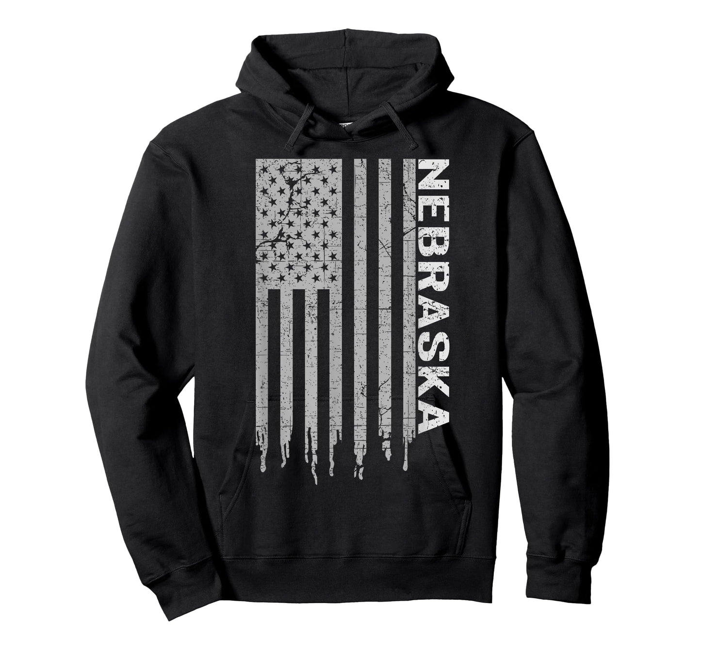 Distressed USA Flag Patriotic American From Nebraska T-Shirt