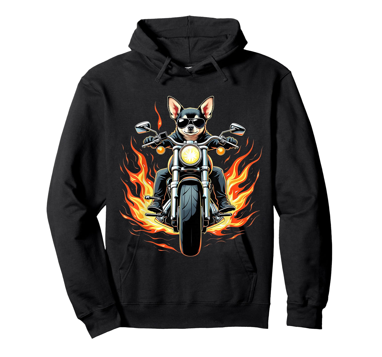 Funny Chihuahua Dog Riding a Motorcycle Chihuahua Lovers T-Shirt
