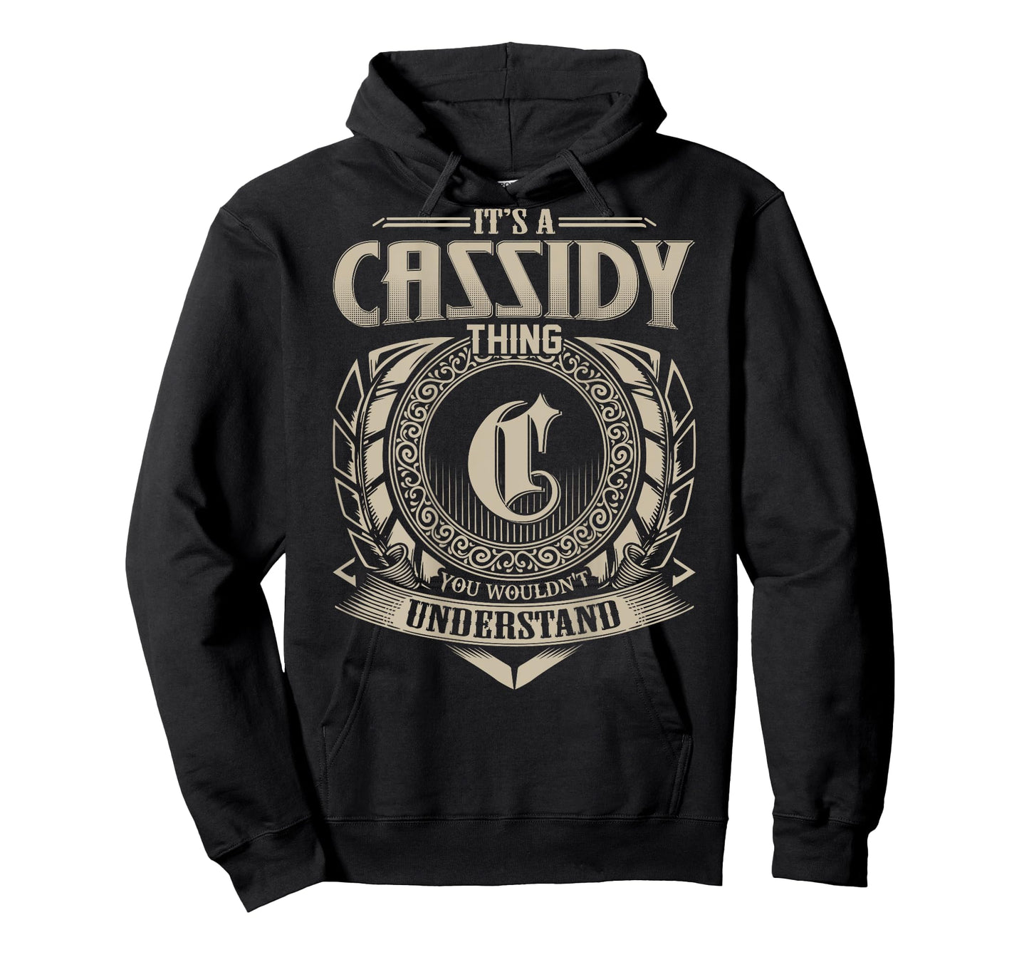 Proud CASSIDY Name Family Vintage Tee Unisex-Adults, Unisex-Kids Black Small Modern Crew Neck Short Sleeve T-Shirt