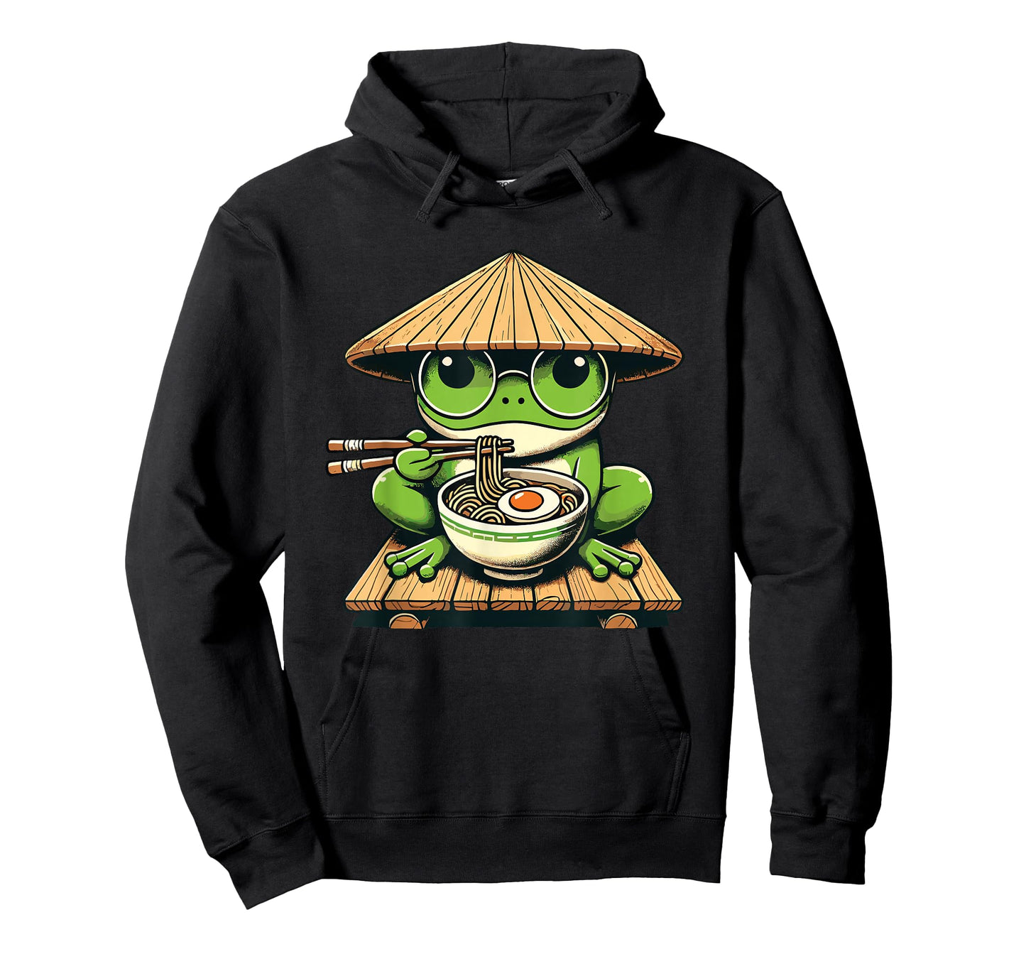Frog Eating Ramen Noodles, Japanese Kawaii & Anime Lovers T-Shirt