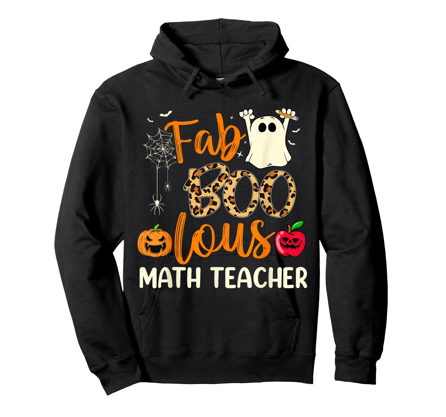 Fab Boo Lous Math Teacher Leopard Spooky Halloween Costume T-Shirt