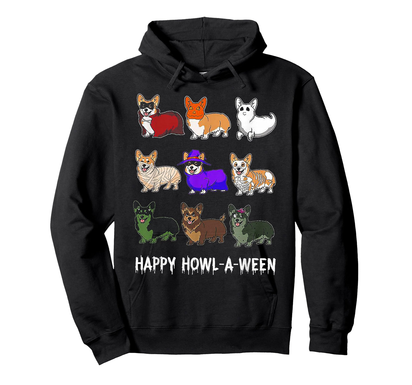 Funny Corgi Dog Halloween Happy Howl-o-ween T-Shirt