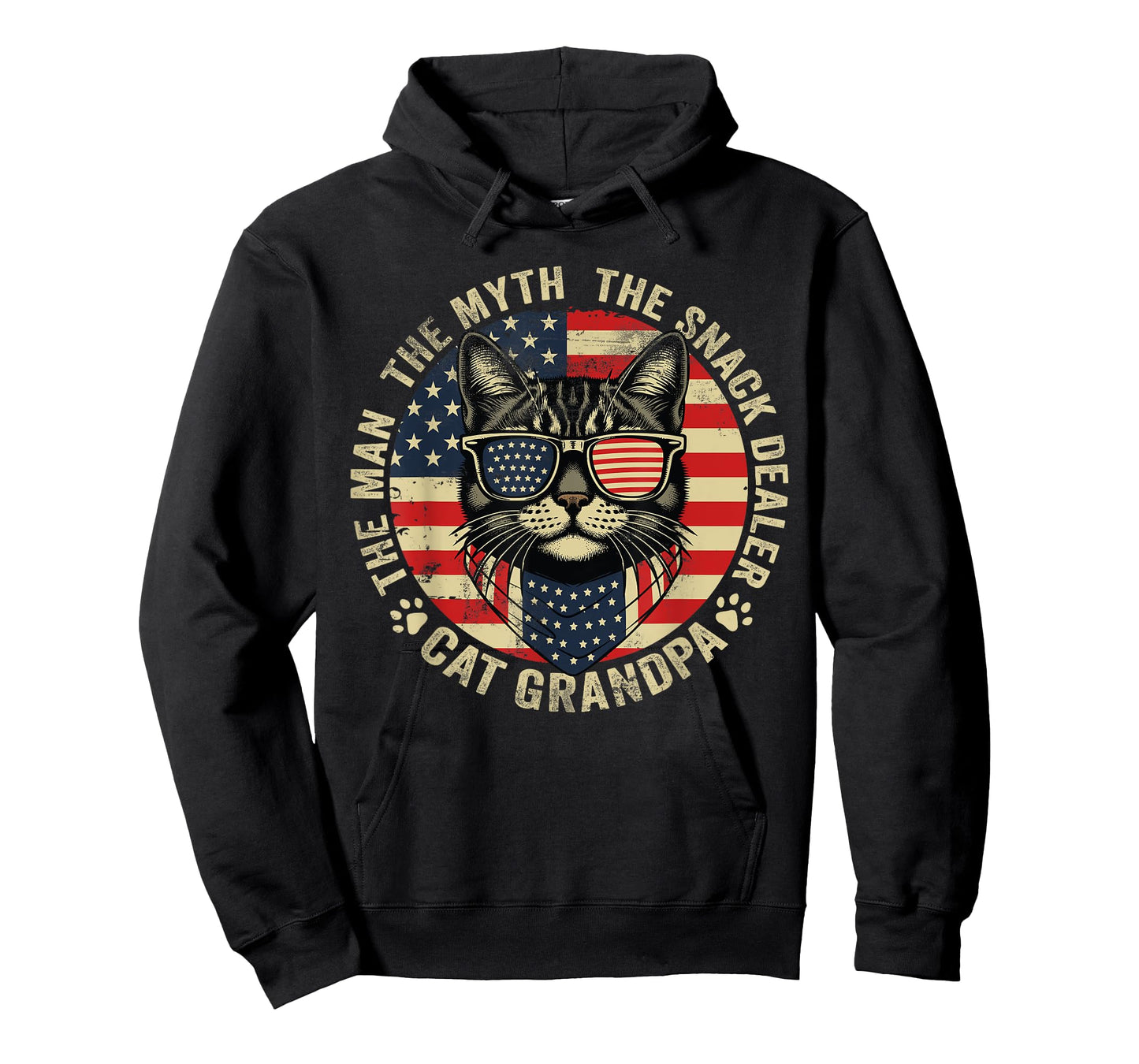 Cat Grandpa The Man The Myth The Snack Dealer Father's Day T-Shirt