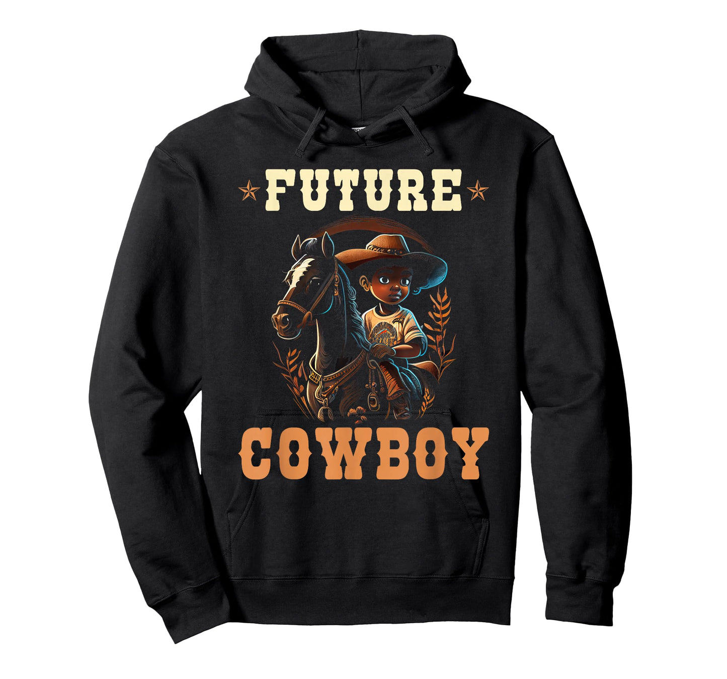Future Cowboy Toddler African American Rodeo Cowboy Boy Kids T-Shirt