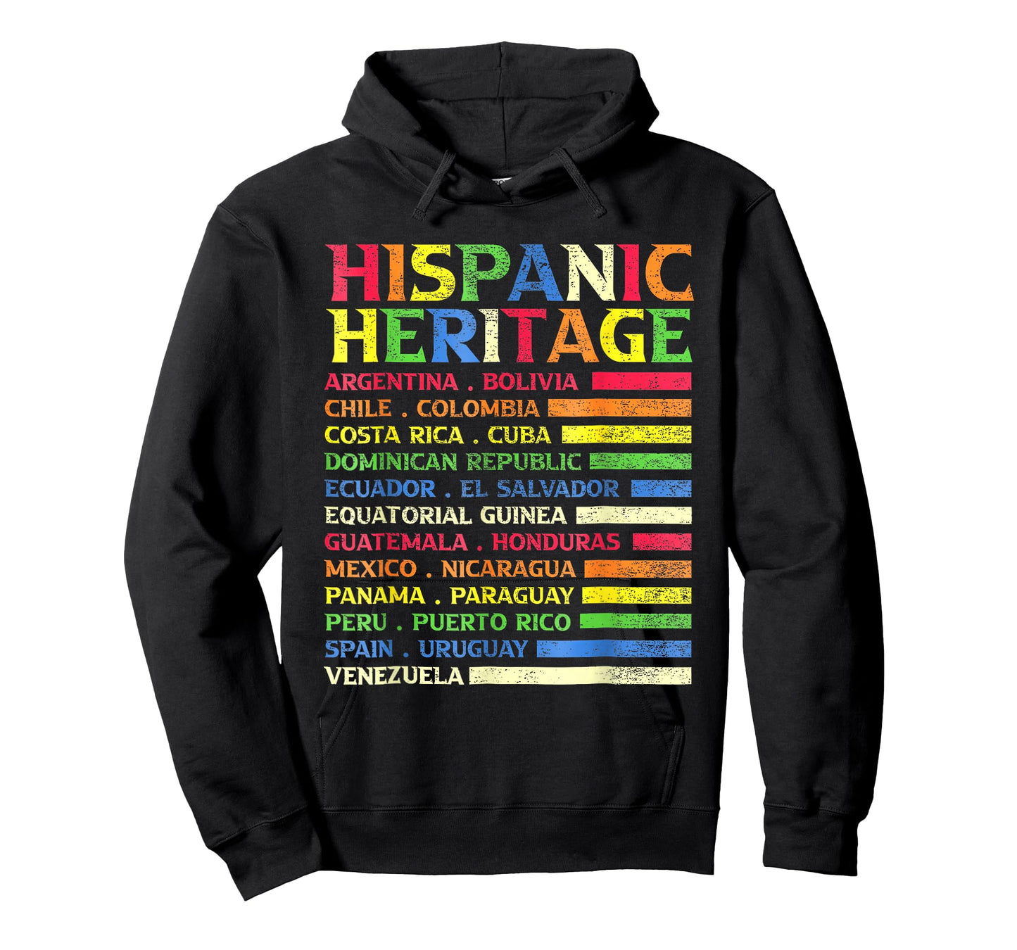 Latin Countries Flag Latino National Hispanic Heritage Month T-Shirt