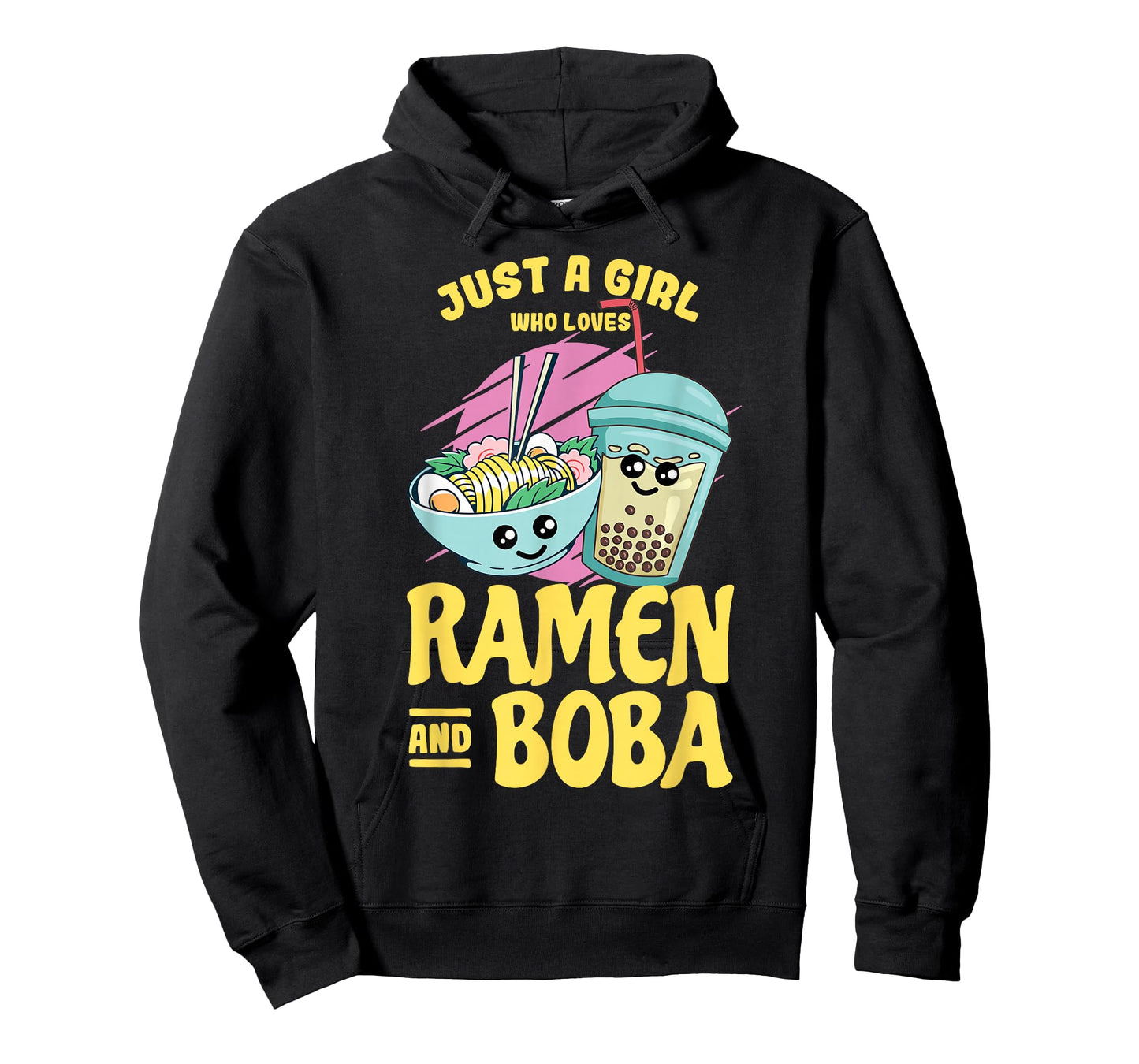Just a Girl who Loves Ramen and Boba Bubble Tea T-Shirt Small