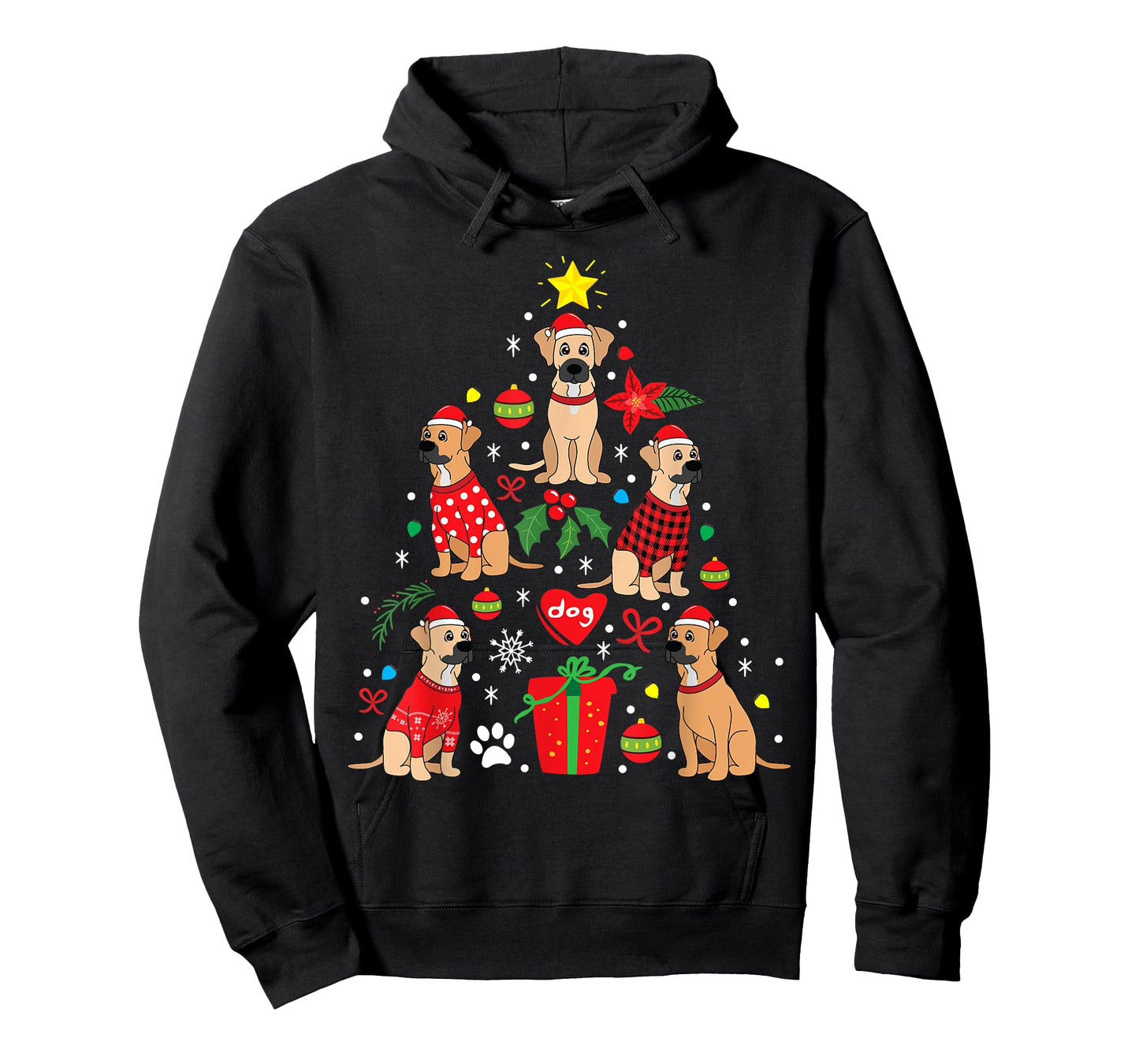 Black Mouth Cur Christmas Bauble Tree Dog Gift T-Shirt for Men Women Kids