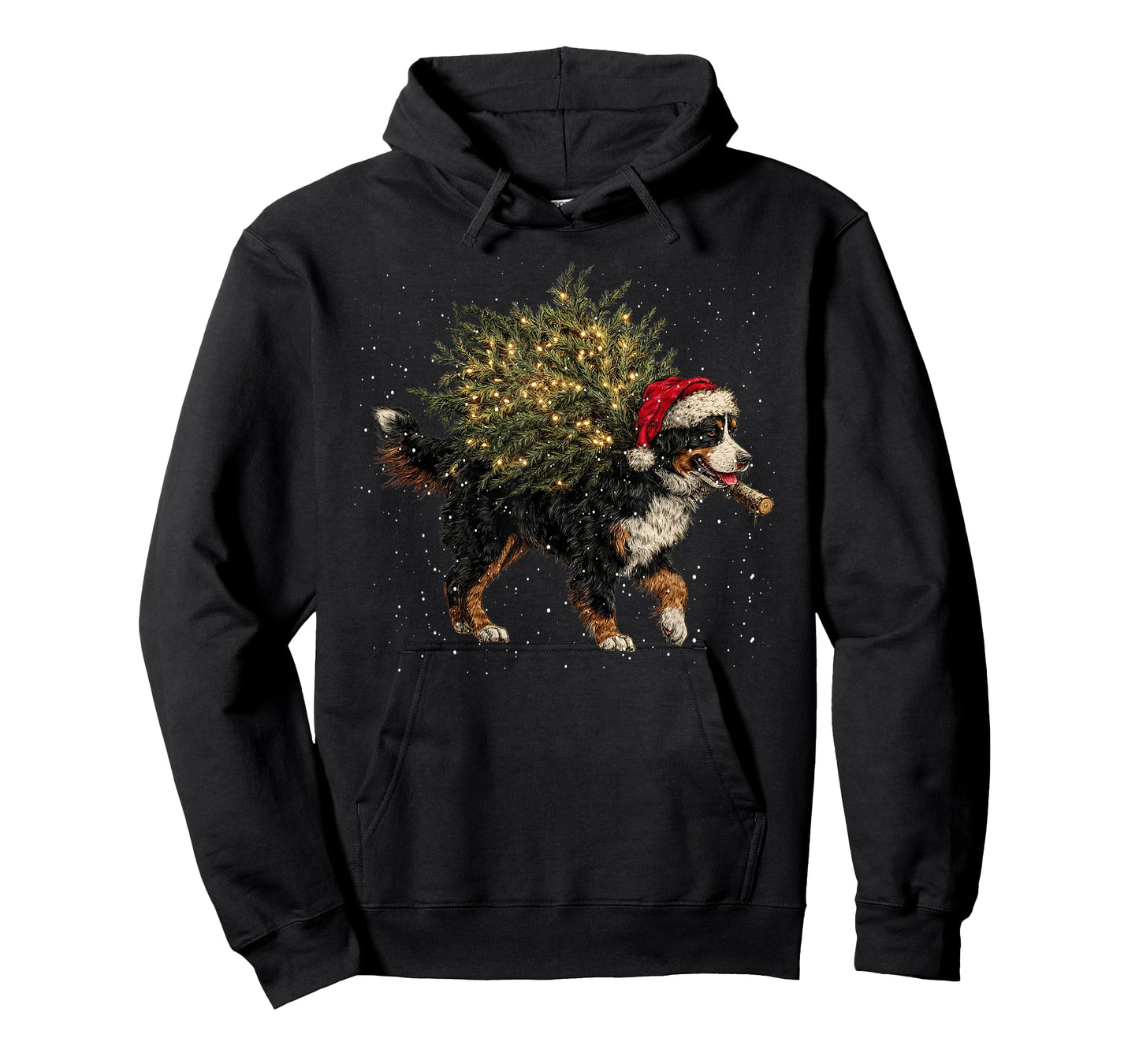 Cute Bernese Mountain Dog in a Christmas Tree for Men Women T-Shirt