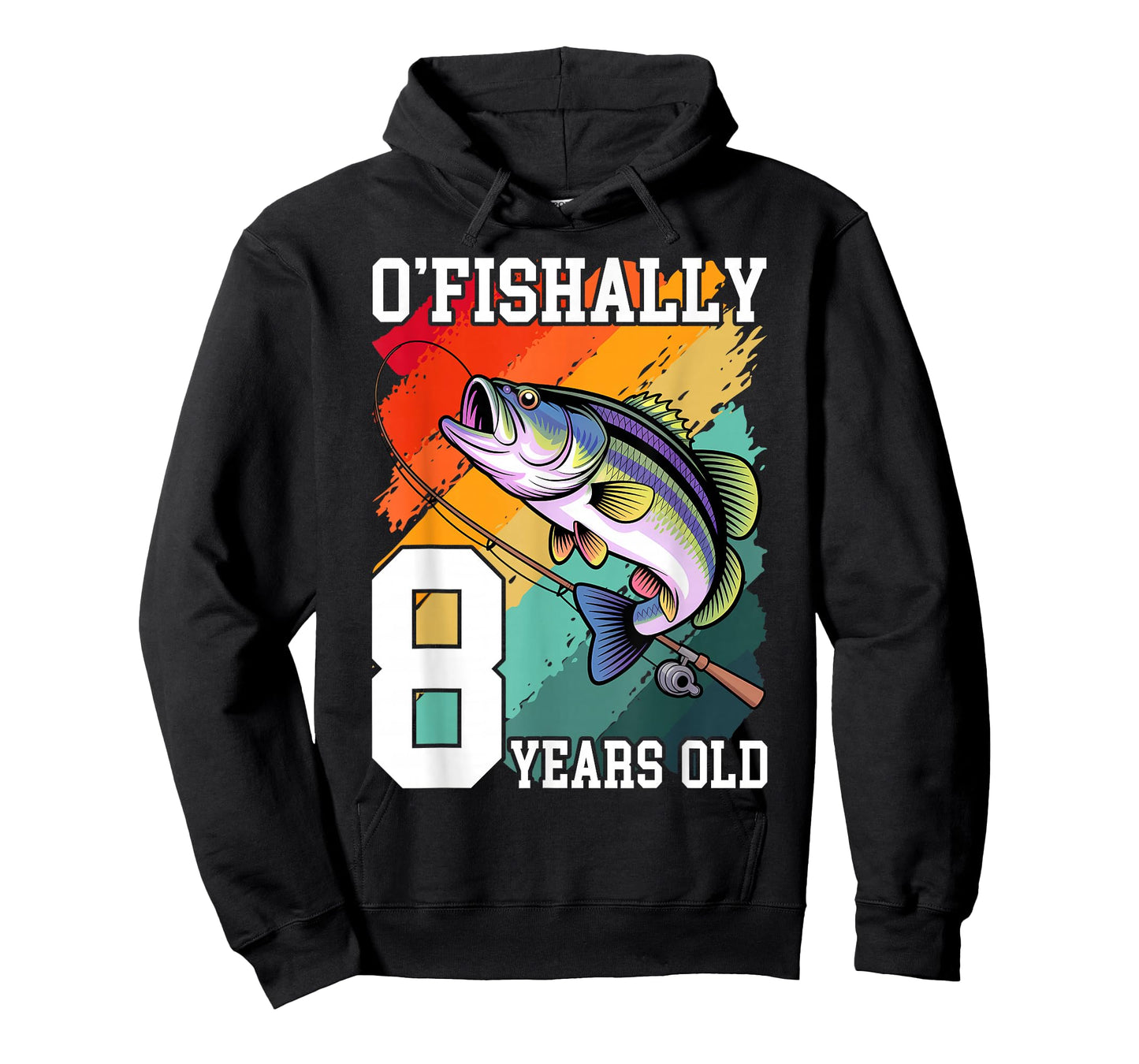 Ofishally 8 Years Old Fisherman 8th Birthday Fishing T-Shirt