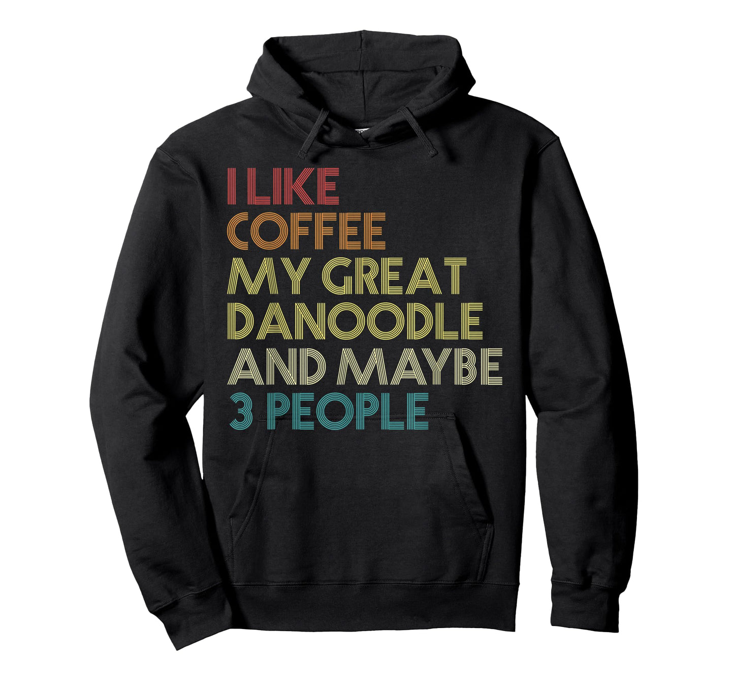 Great Danoodle Dog Owner Gift Coffee Lover Vintage Retro T-Shirt