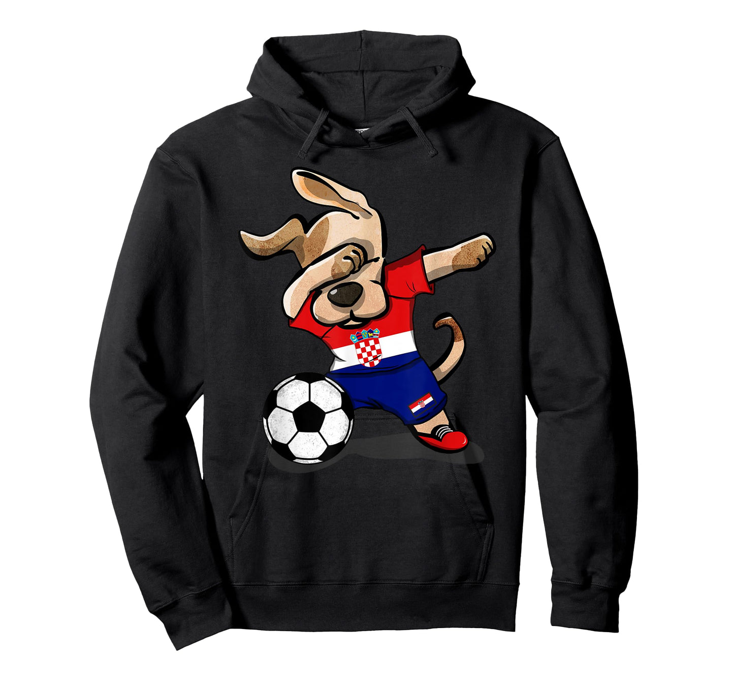 Dabbing Dog Croatia Soccer Fans Jersey Croatian Football T-Shirt