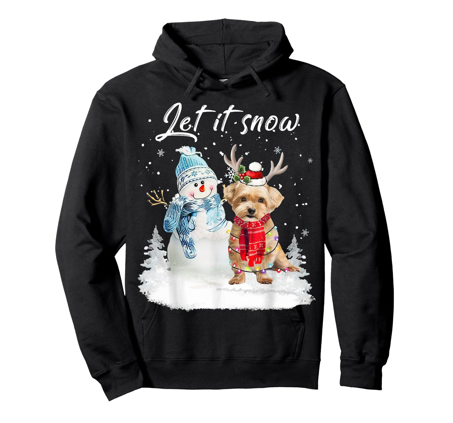 Shorkie Santa Dog Christmas Snowman Xmas Pajama T-Shirt