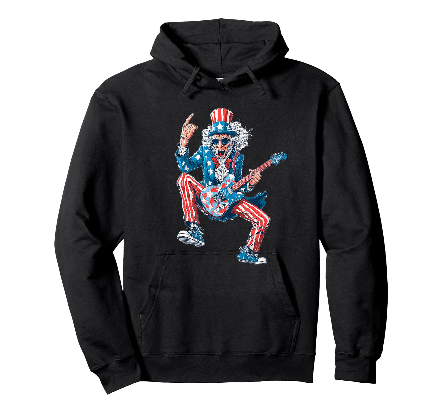 Nice Rock Guitar in US Colors for Electric Guitars Lovers T-Shirt