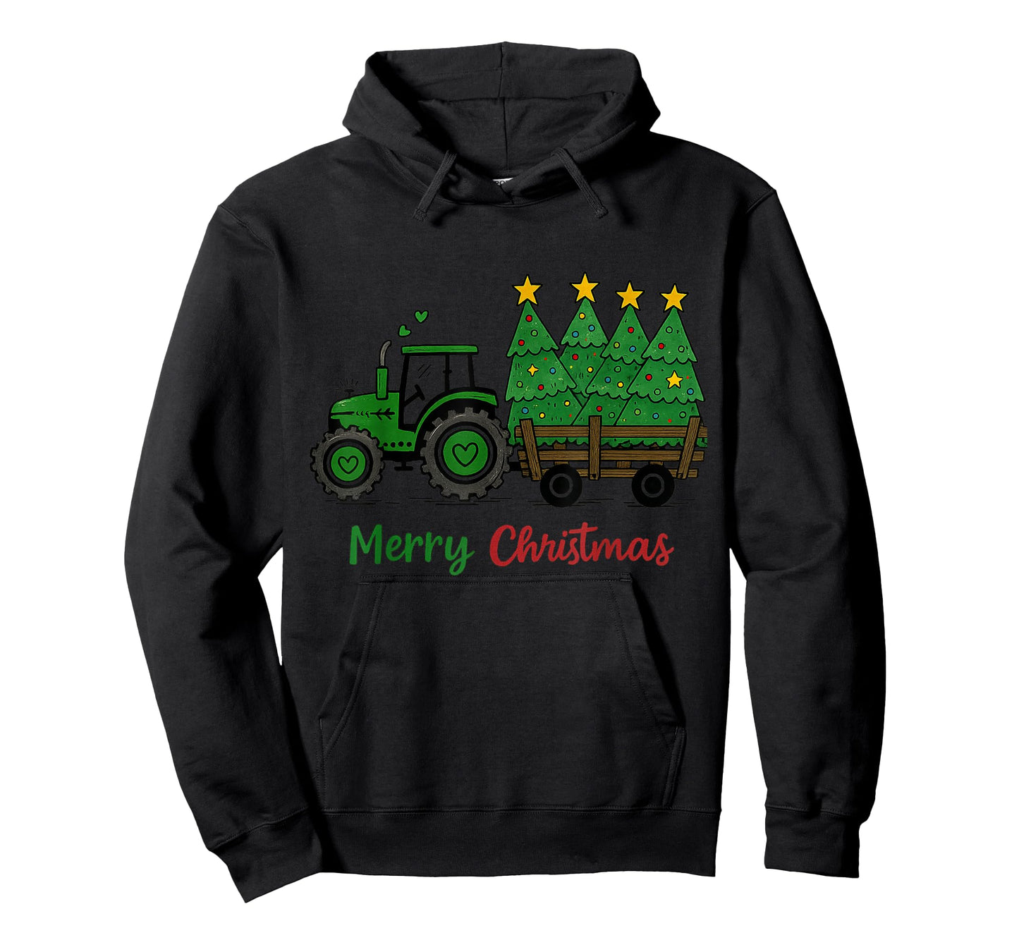 Merry Christmas Tractor Farm Country Christmas Tree T-Shirt
