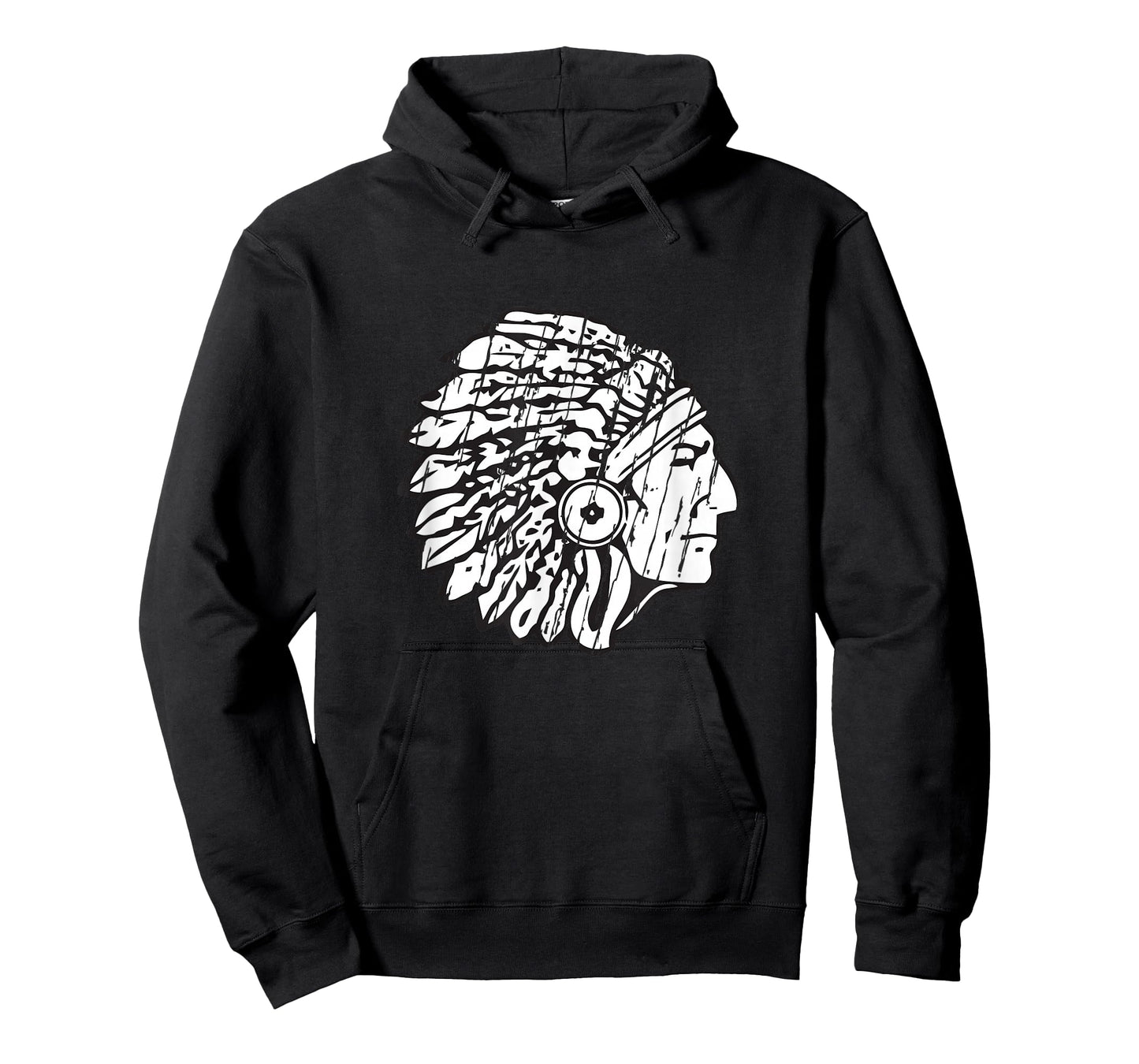 Indian Chief Mascot Headdress Distressed T-Shirt T-Shirt