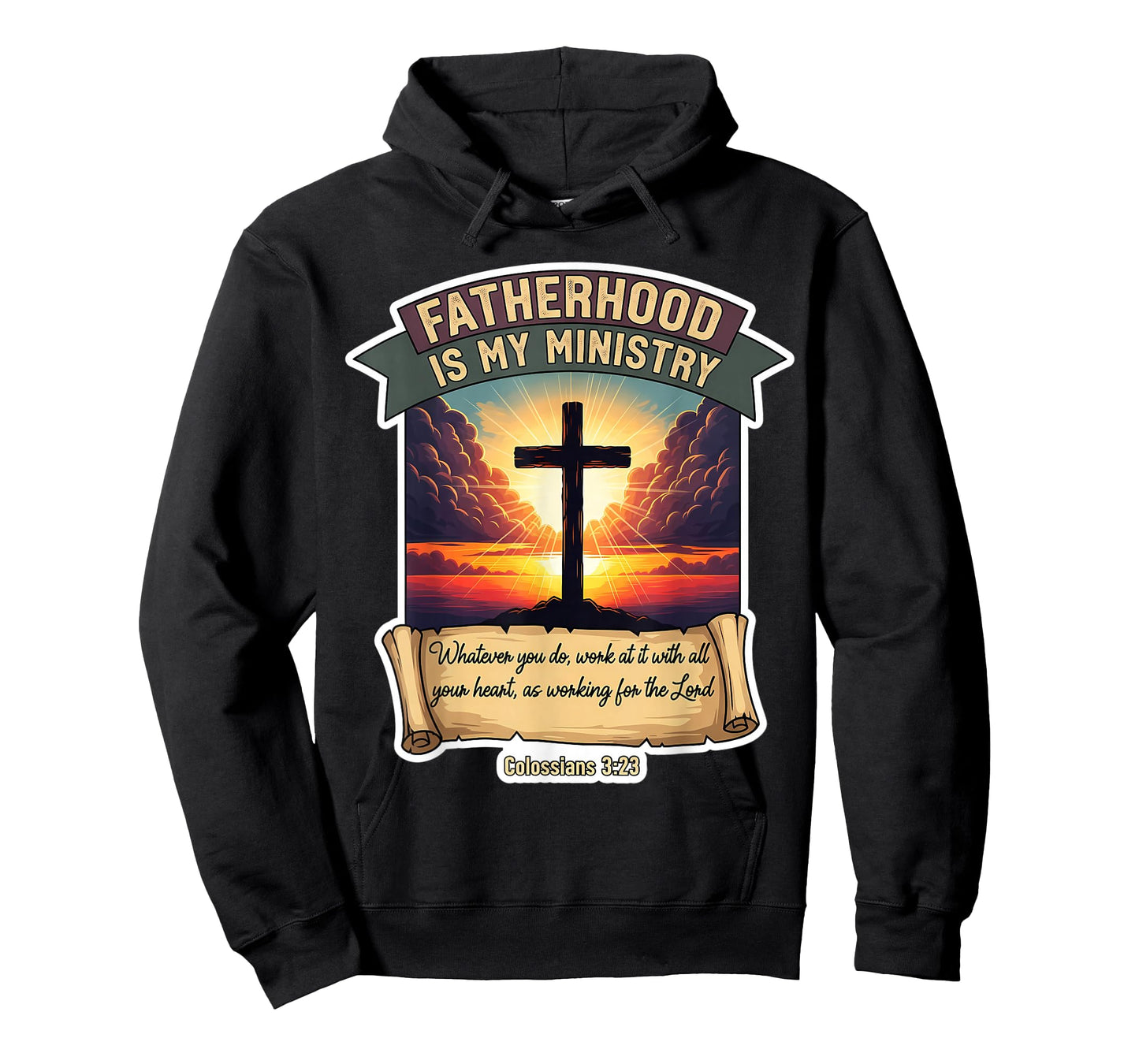 Christian Father's Day Fatherhood is My Ministry Dad Papa T-Shirt