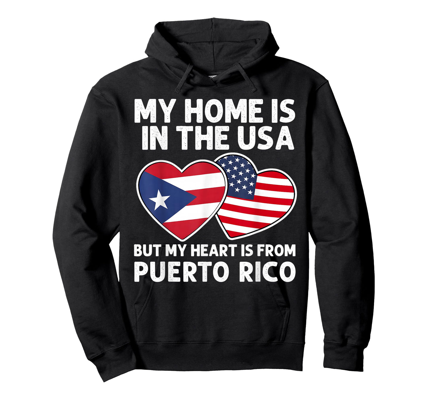 My Home USA My Heart Puerto Rico Puerto Rican American Pride T-Shirt