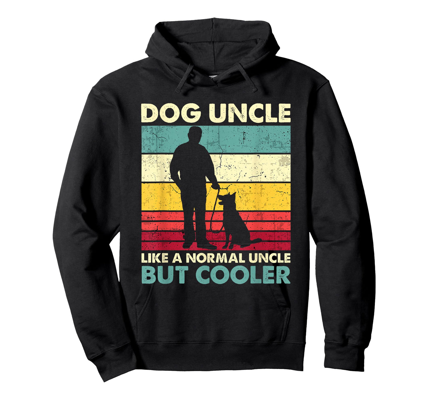 Dog Uncle - Retro Sunset Dog Lover Funny Father's Day T-Shirt