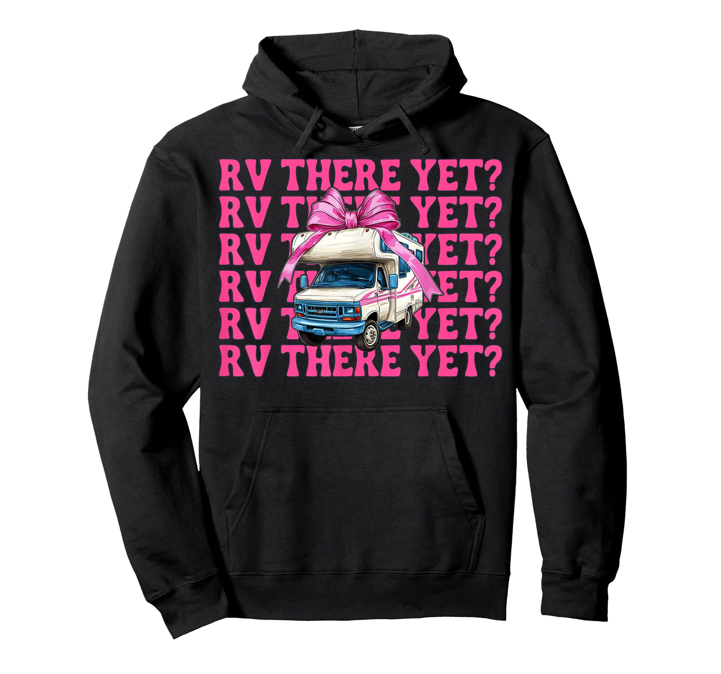 Rv There Yet? RV Camping Camper Motorhome Girl Mom Coquette T-Shirt