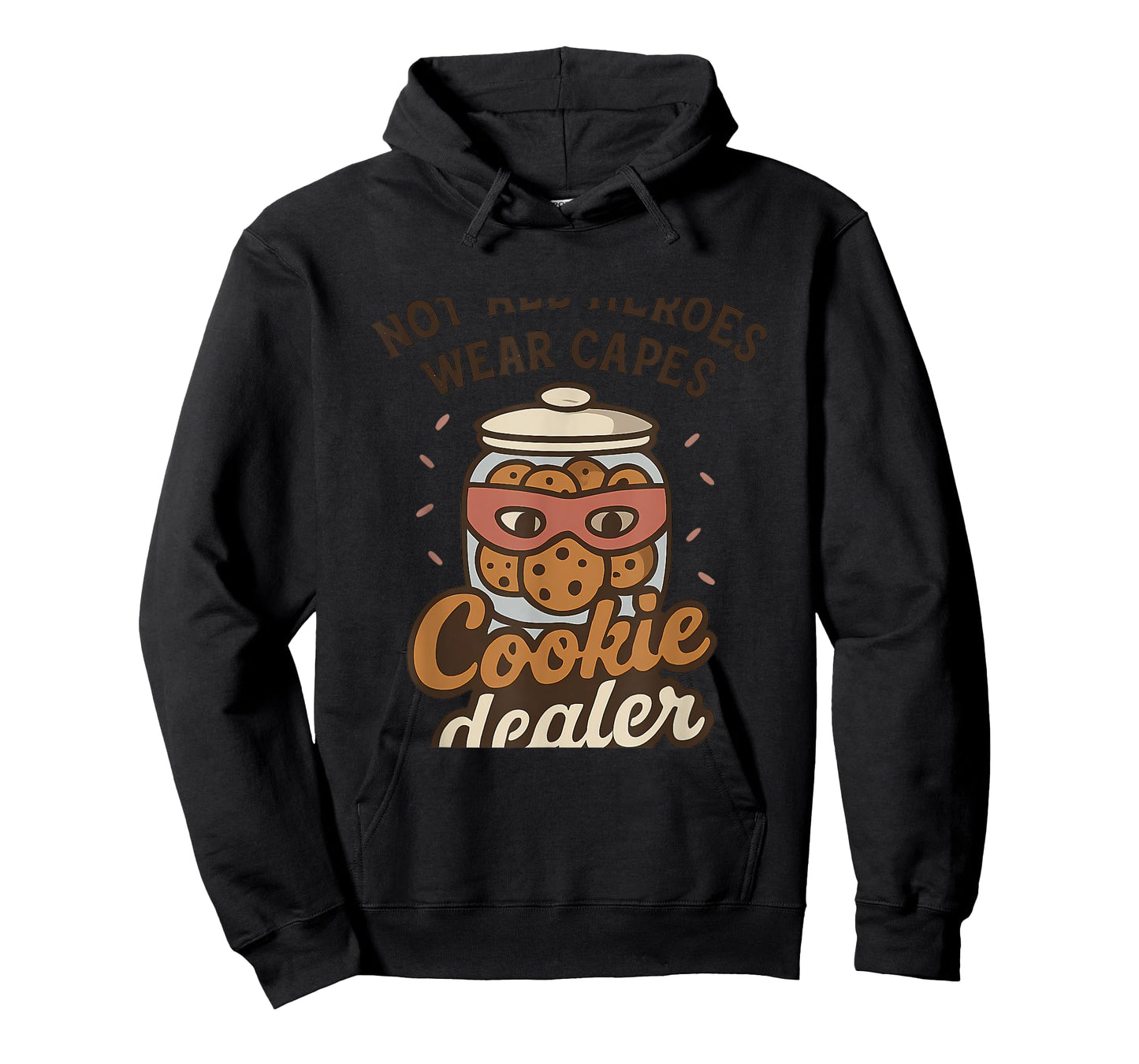 Cookie Dealer Hero Graphic Design Brown and Pink T-Shirt