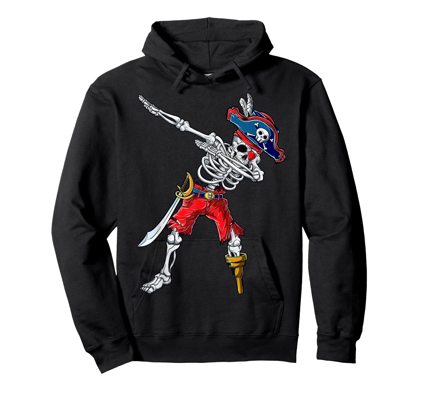 Dabbing Skeleton Pirate T Shirt Halloween Kids Boys Men Gift T-Shirt
