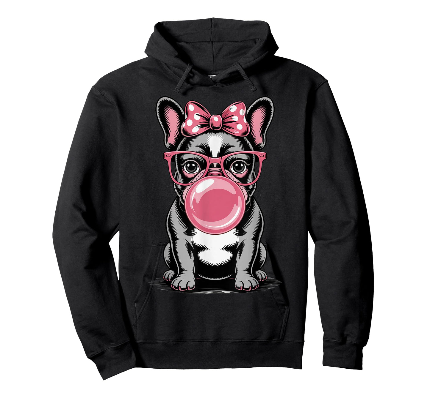 Cute French Bulldog Bubble Gum For Women Vintage Frenchie T-Shirt