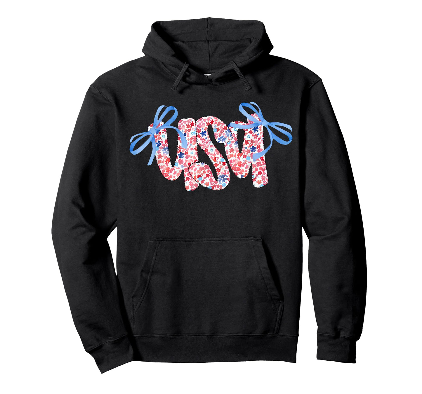 Floral USA Coquette Bow 4th of July America T-Shirt