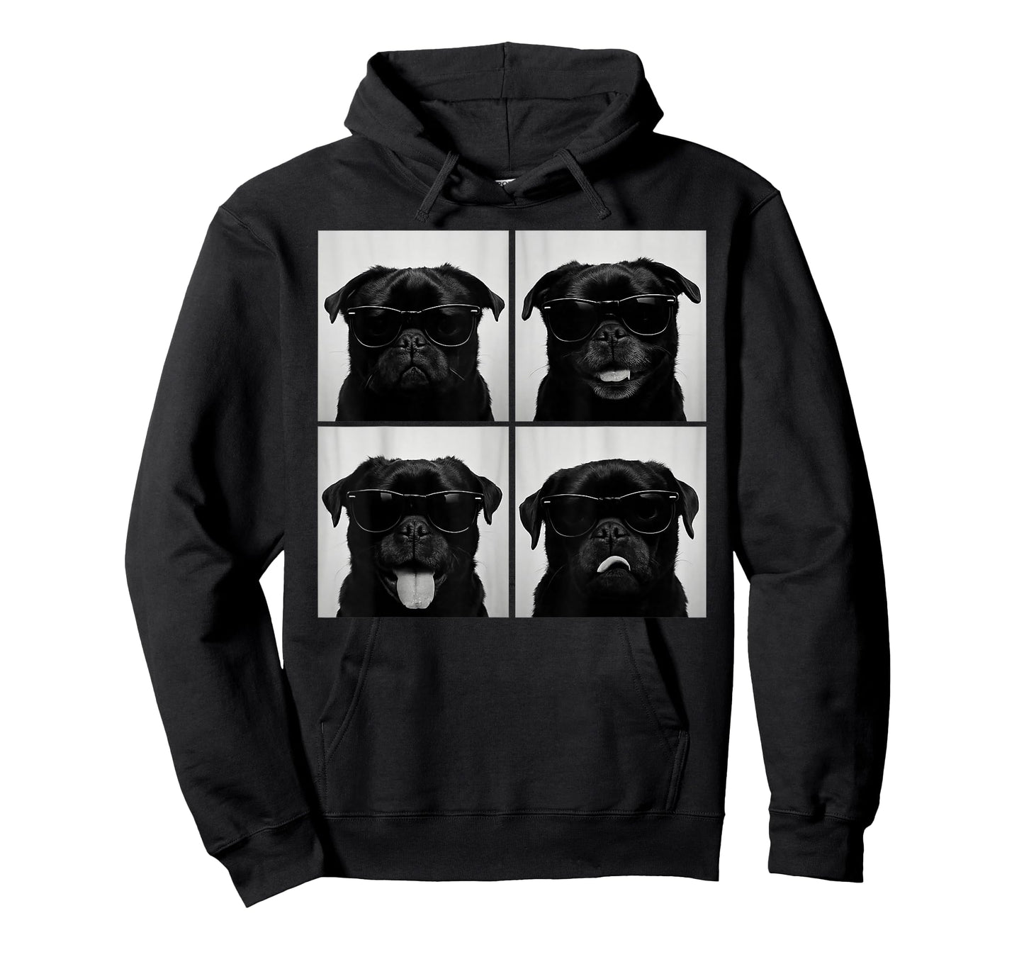 Funny Black Pug Lover Cute Dog Pug Photo Booth T-Shirt