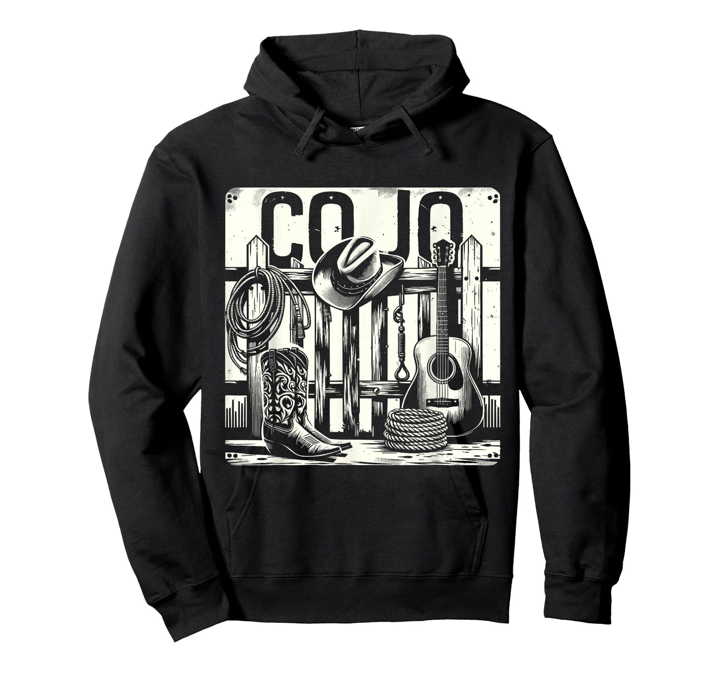 Retro Cojo Pride Vintage Apparel Distressed Cojo Name & Guitar Country Music Retro Outlaw T-Shirt