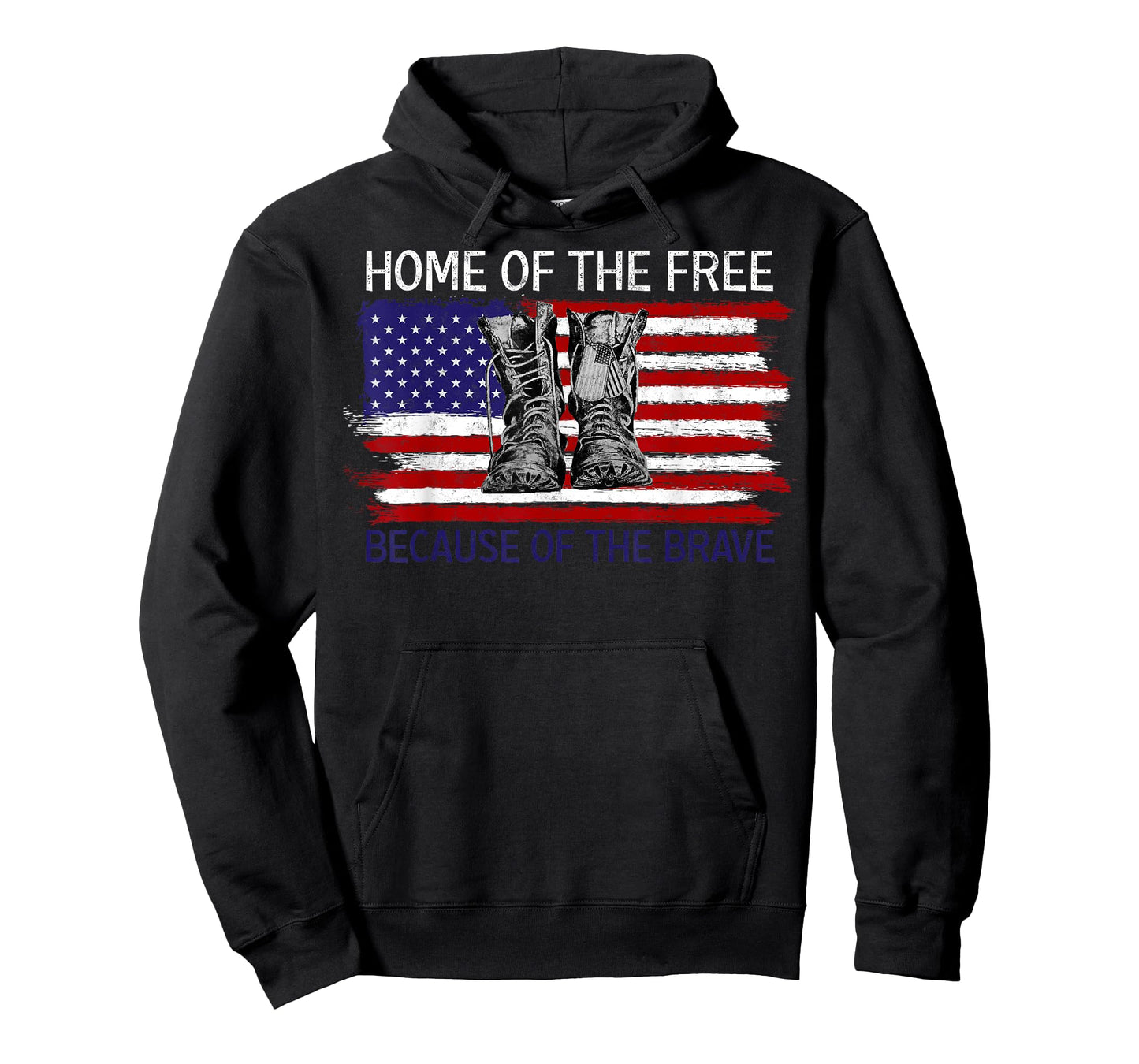 Home of a Free Because of The Brave US Flag Patriotic Proud T-Shirt
