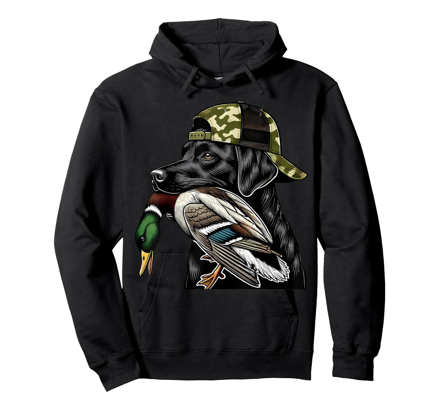 Labrador Hunting Dog With Duck Hello Hunting Season Men Women T-Shirt