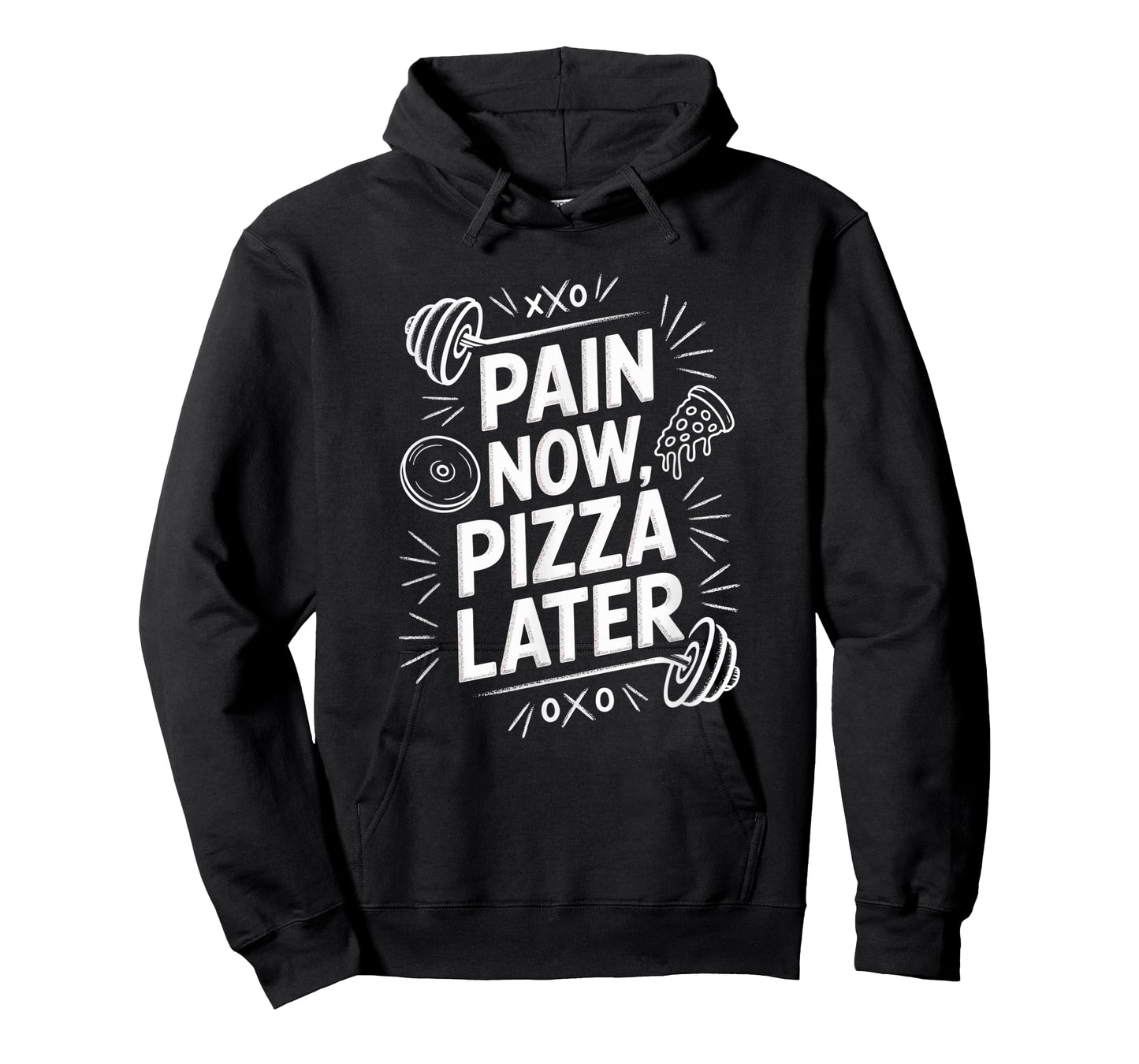 Pain Now Pizza Later Fitness Funny Gym Workout for Men Women T-Shirt