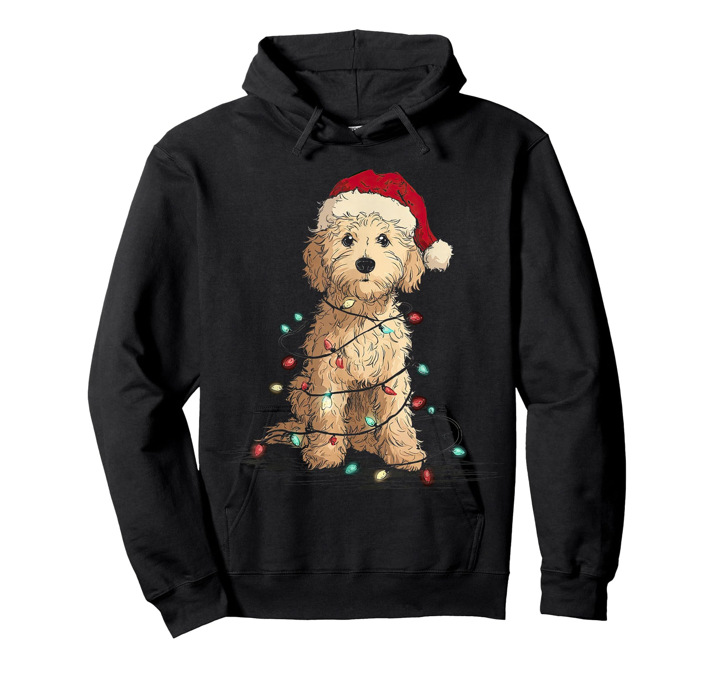 Funny Cockapoo Christmas Graphics Dog Lights Lover T-Shirt