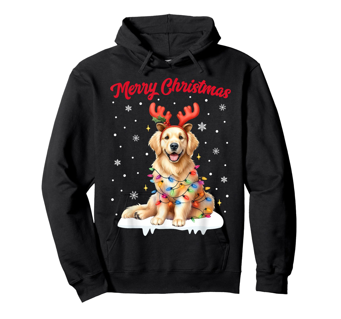 Christmas Pajamas Men Women Kids Golden Retriever Dog T-Shirt