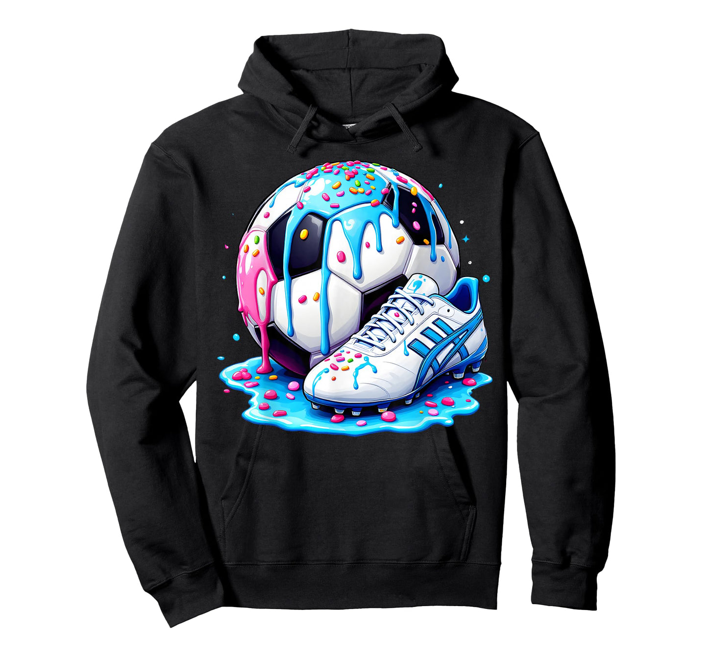 Soccer Ice Cream Sprinkles Theme Youth Respect The Drip Kids T-Shirt