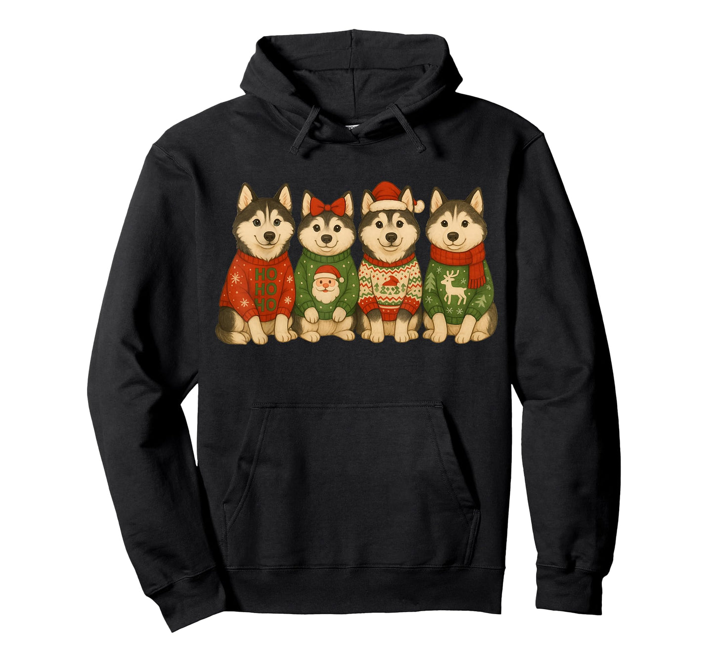 Christmas Husky Matching Family Xmas Pajama Men Women Kids T-Shirt