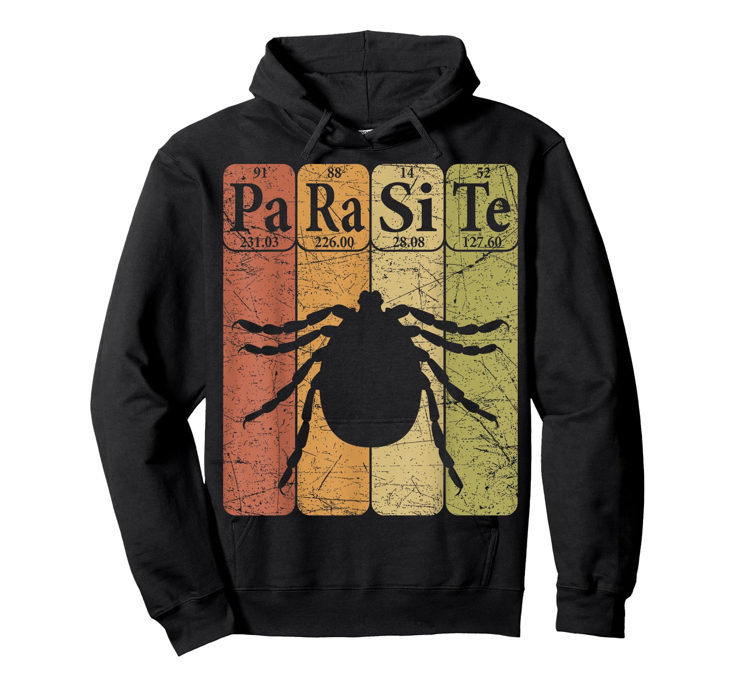 Tick Parasite Periodic Table Elements Arachnid Tick Retro T-Shirt