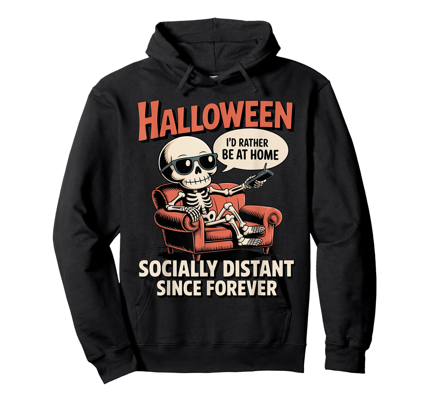 Rather Be Home Funny Sarcastic Skeleton Halloween T-Shirt