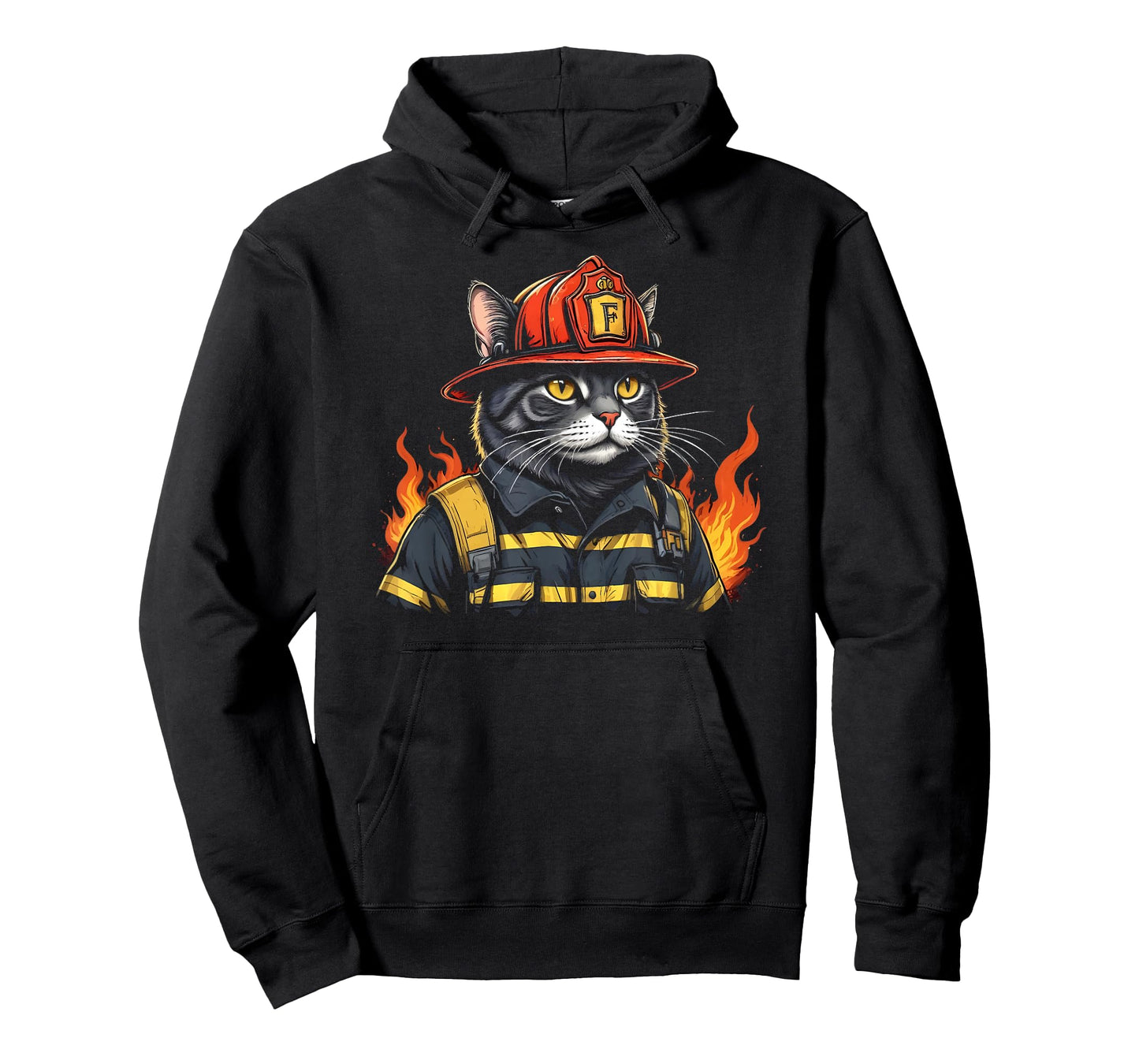 Firefighter Cat Lover Fireman Firefighting Expert T-Shirt